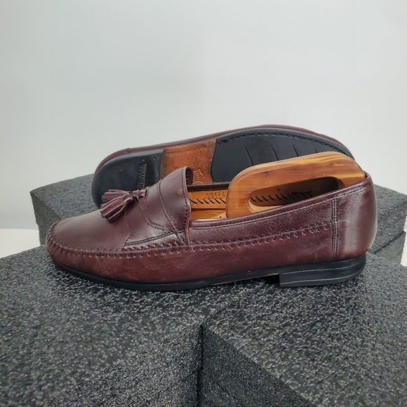 Stanley Blacker Genuine Leather Tassel Loafers Men Size 10.5M Shoes 49174 main image 14